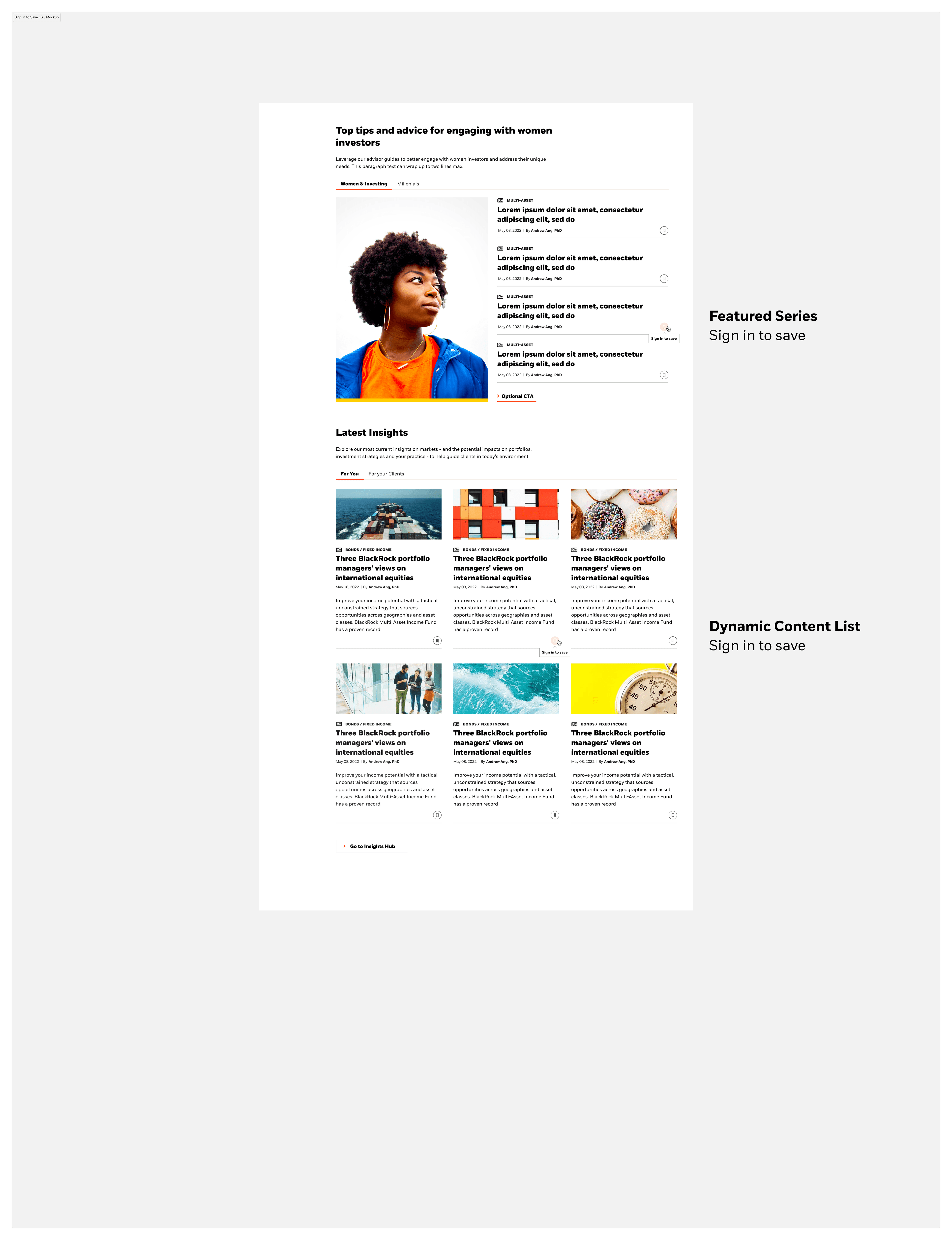 Sign in to Save - XL Mockup