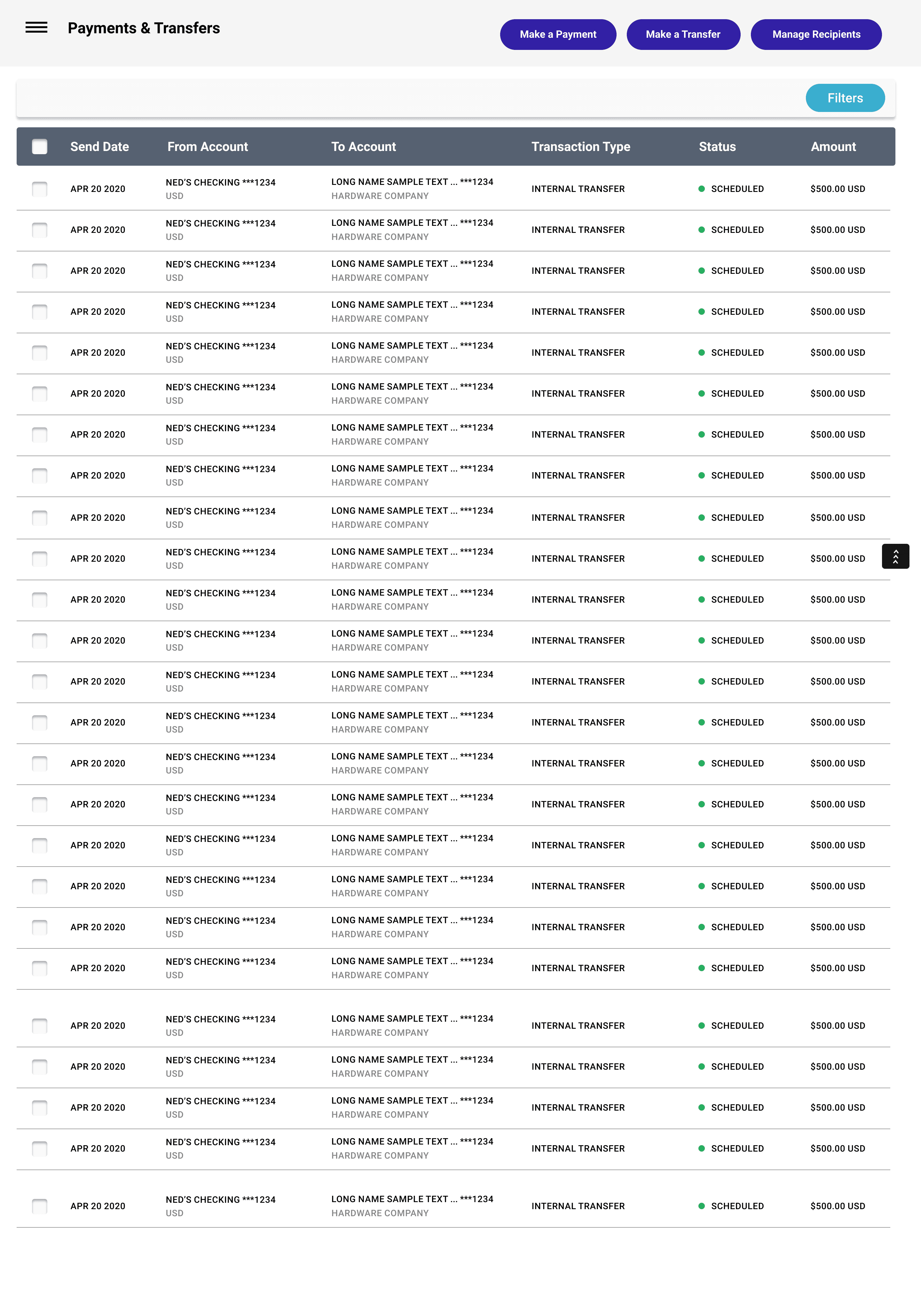 Payments & Transfers North Star Rolled up
