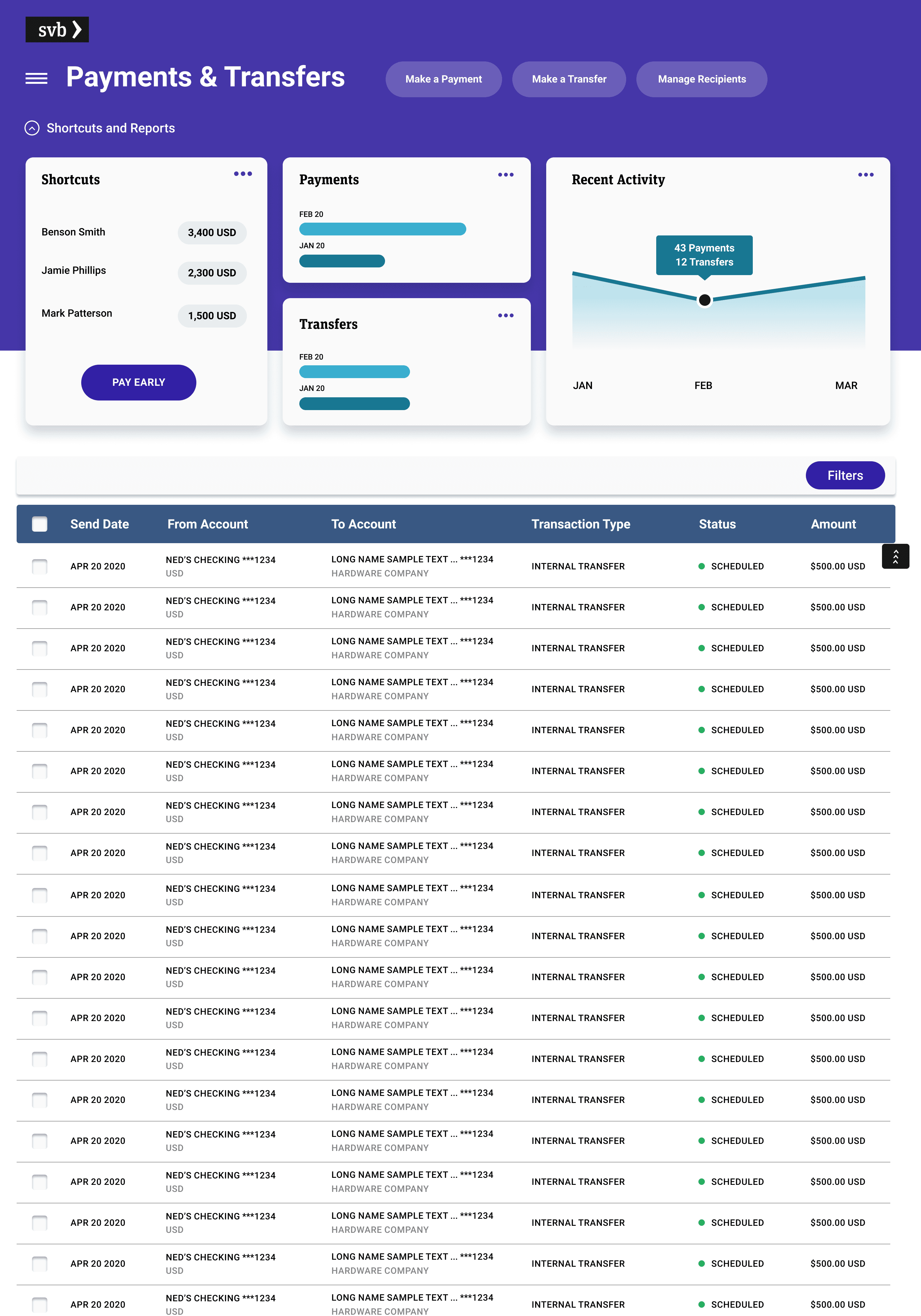 Payments & Transfers