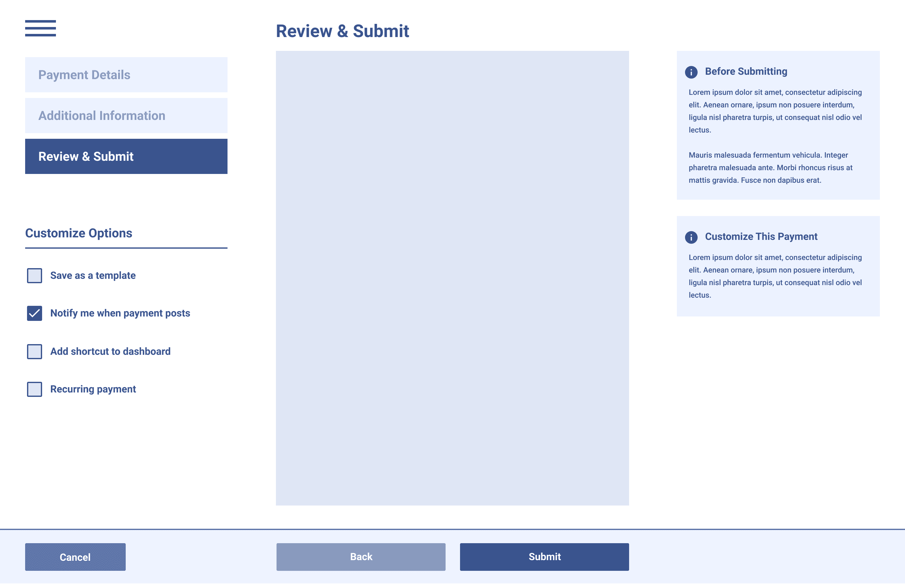 wireframes-Make a Payment
